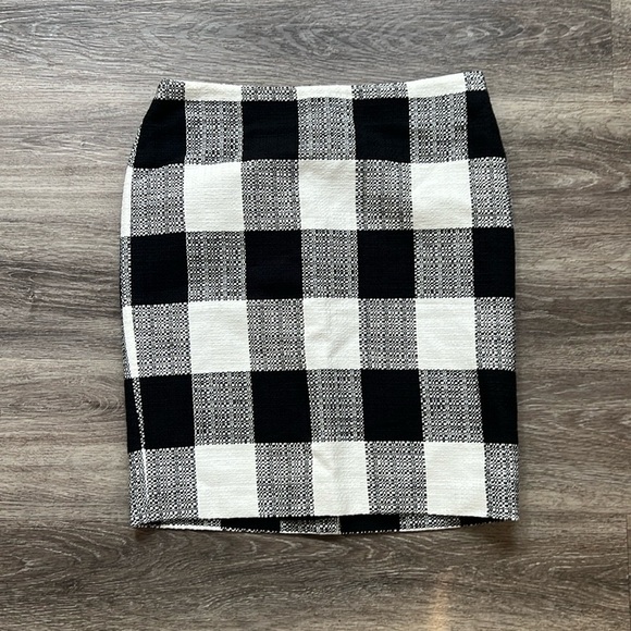 Talbots Petite Twill Gingham Business Casual Mini Skirt 14 - Picture 1 of 8
